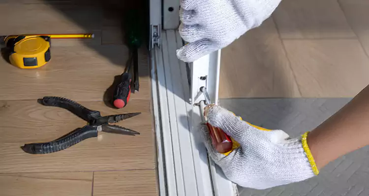 Backyard Sliding Door Track Repair in Clearwater, FL